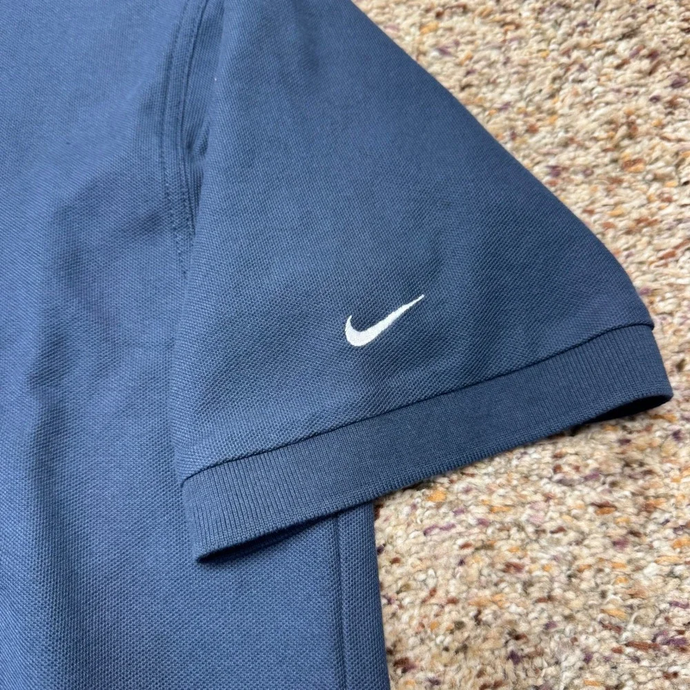 Nike Golf Mens Dri-FIT‎ Polo Shirt Navy Blue L.B. Foster Logo Size M